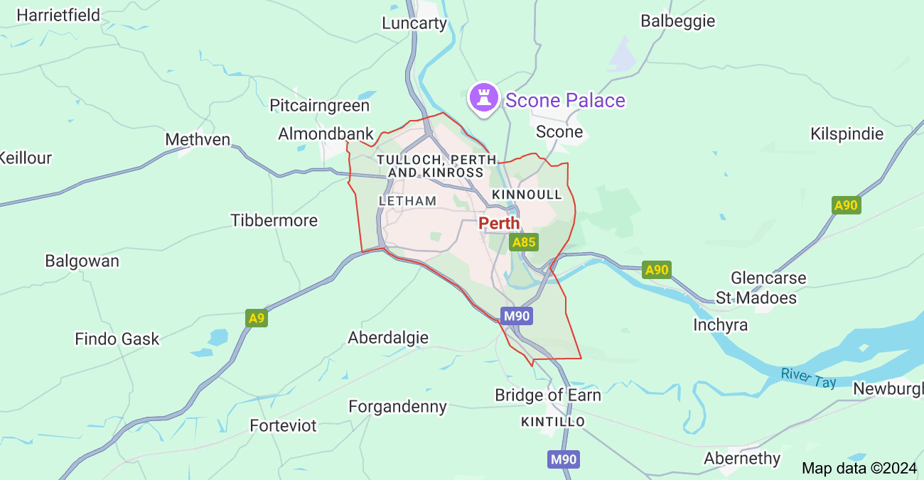 Coverage map of Edinburgh
