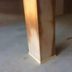 A supporting post in an empty retail unit Closeup of a supporting post in an empty retail unit