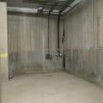 Concrete walls in a basement