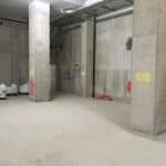 Concrete pillars in a basement