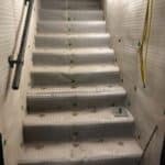 Waterproofing membrane applied basement staircase