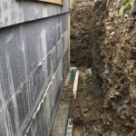 Preparing new build exterior wall for waterproofing membrane