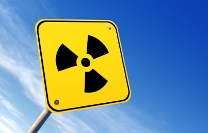 Image of a sign post indicating radon gas