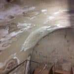 Rendered ceiling in a basement vault