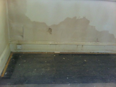 Rising damp on internal walls