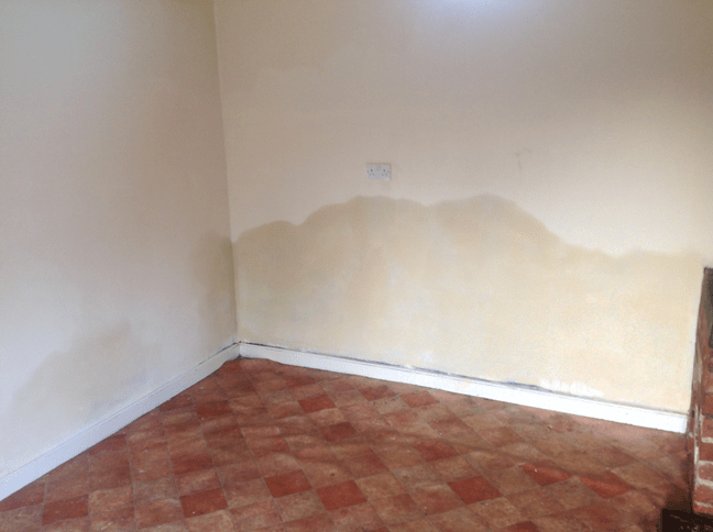 Rising damp present on walls