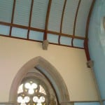 Interior view of a church roofing