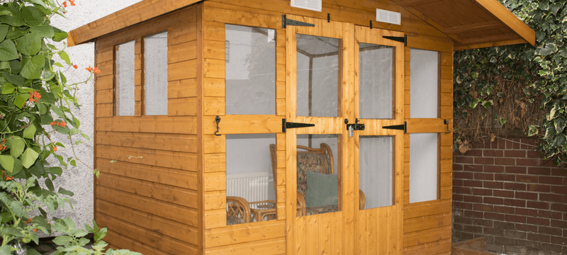 Summer house in the sun