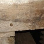Closeup of timber beam