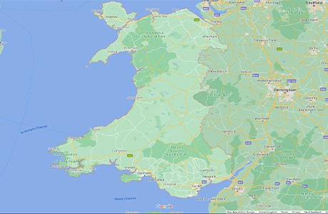 Map of Wales