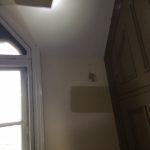 Water staining to an interior wall