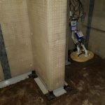 Sump and pump installation in a basement