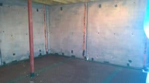 Damp proof membrane installed on walls in property