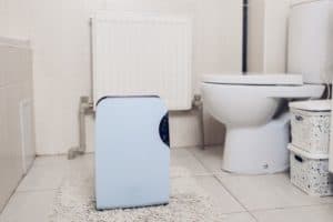 Dehumidifier in bathroom