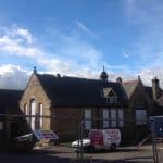 The outside of a community center in Heeley The outside of a community center in Heeley