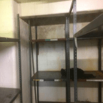 Store room in a basement with dampness