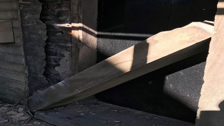 Evidence of structural damage to internal wall