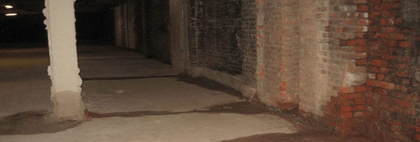 Signs of water ingress in basement